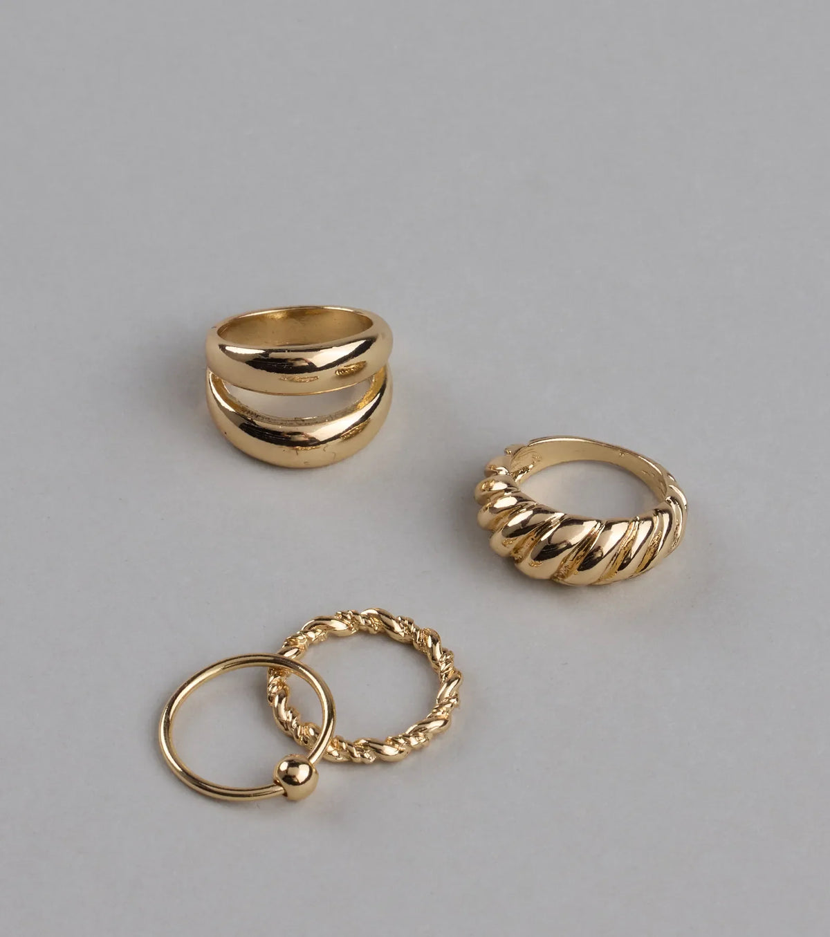 Infinite Style Four Pack Ring Set