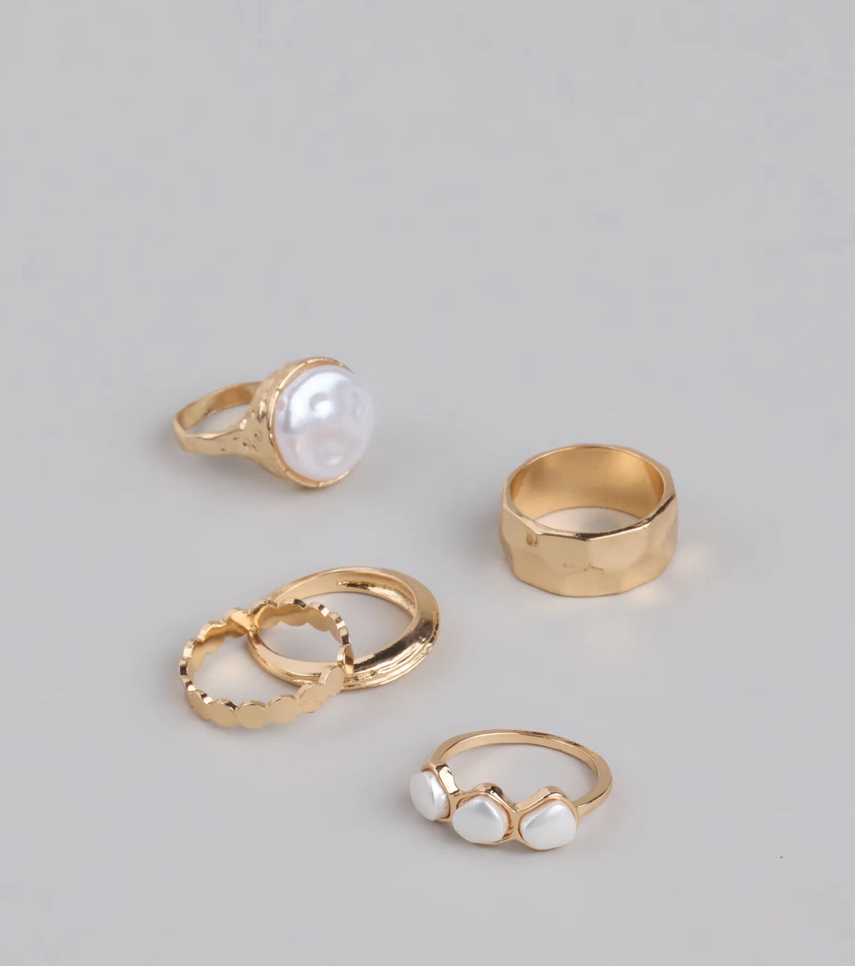 Trending Now Faux Pearl Ring Set