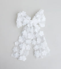 Cutest Charm Flower Tulle Bow Hair Clip