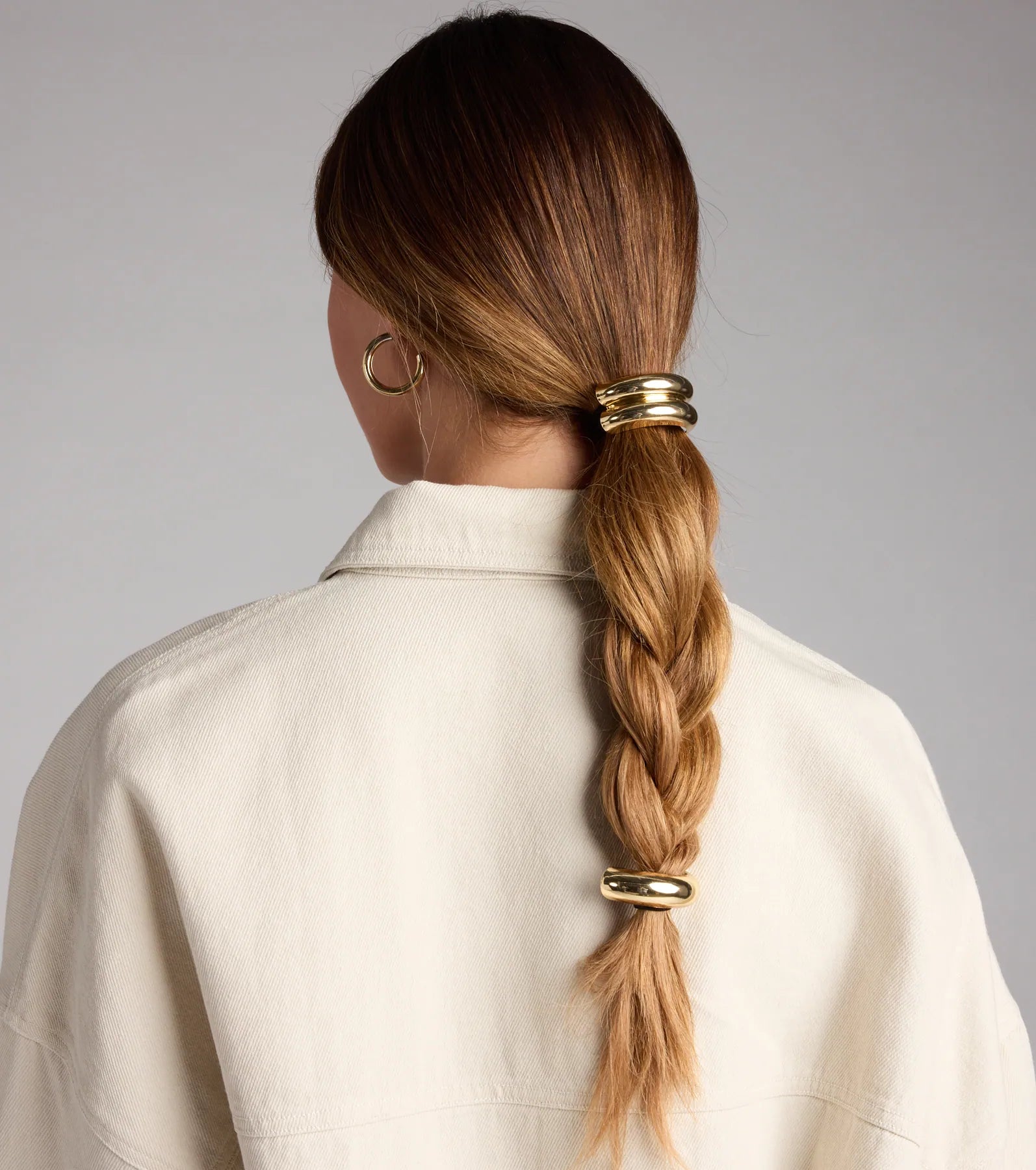 Polished Metal Hair Ties Two Pack