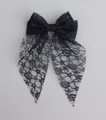 Here For Romance Lace Hair Bow Clip