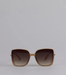 Serving Shade Square Oversized Sunglasses
