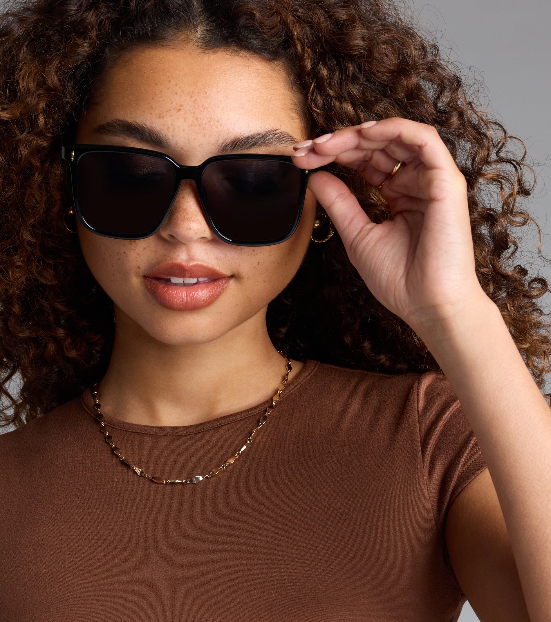 Spill The Tea Oversized Square Sunglasses