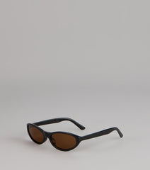 Minimalist Sleek Oval Sunglasses