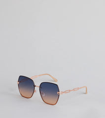 High Key Oversized Chain Sunglasses