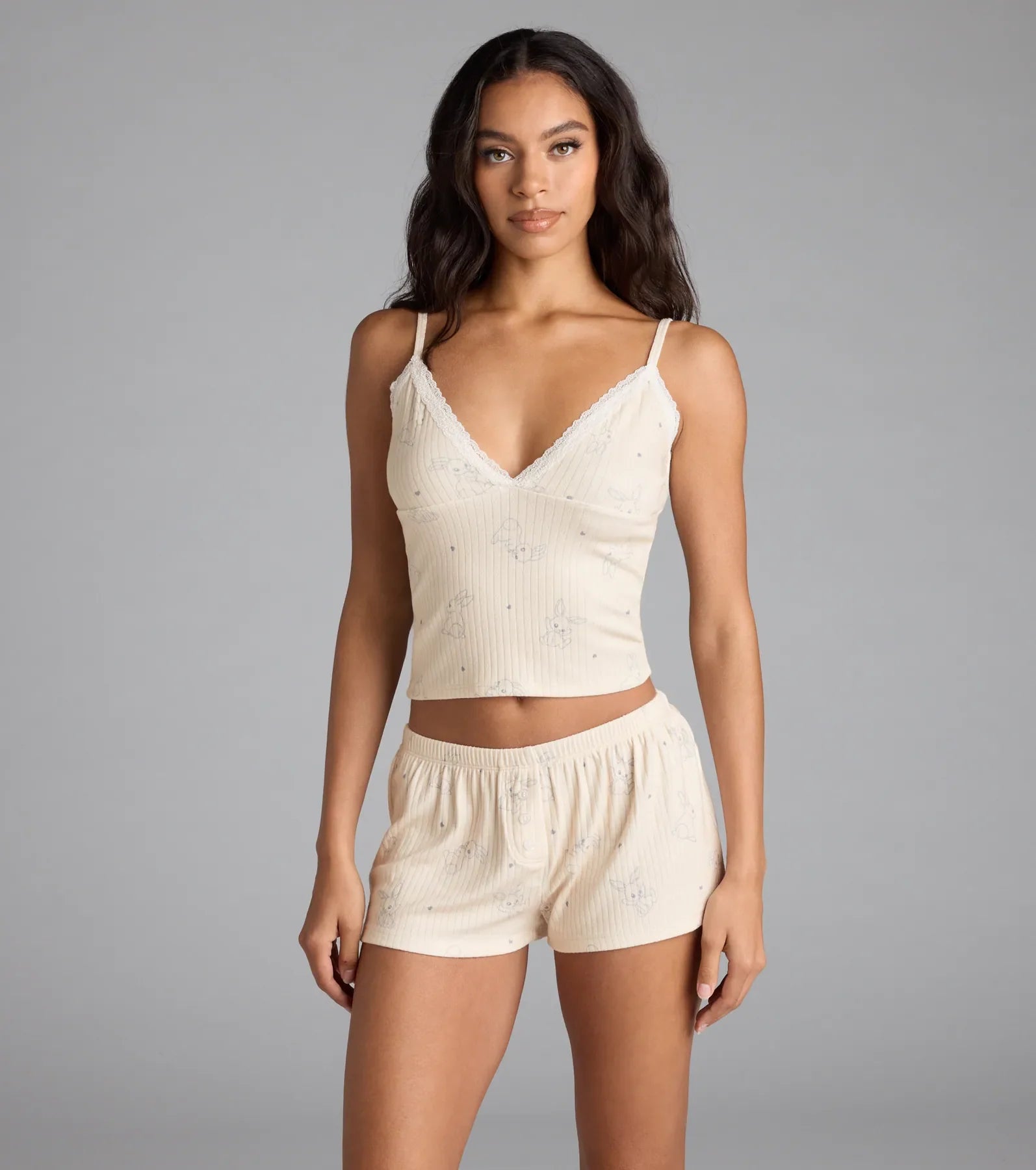 Bunny Tails High-Rise Pajama Shorts