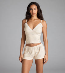 Bunny Tails High-Rise Pajama Shorts