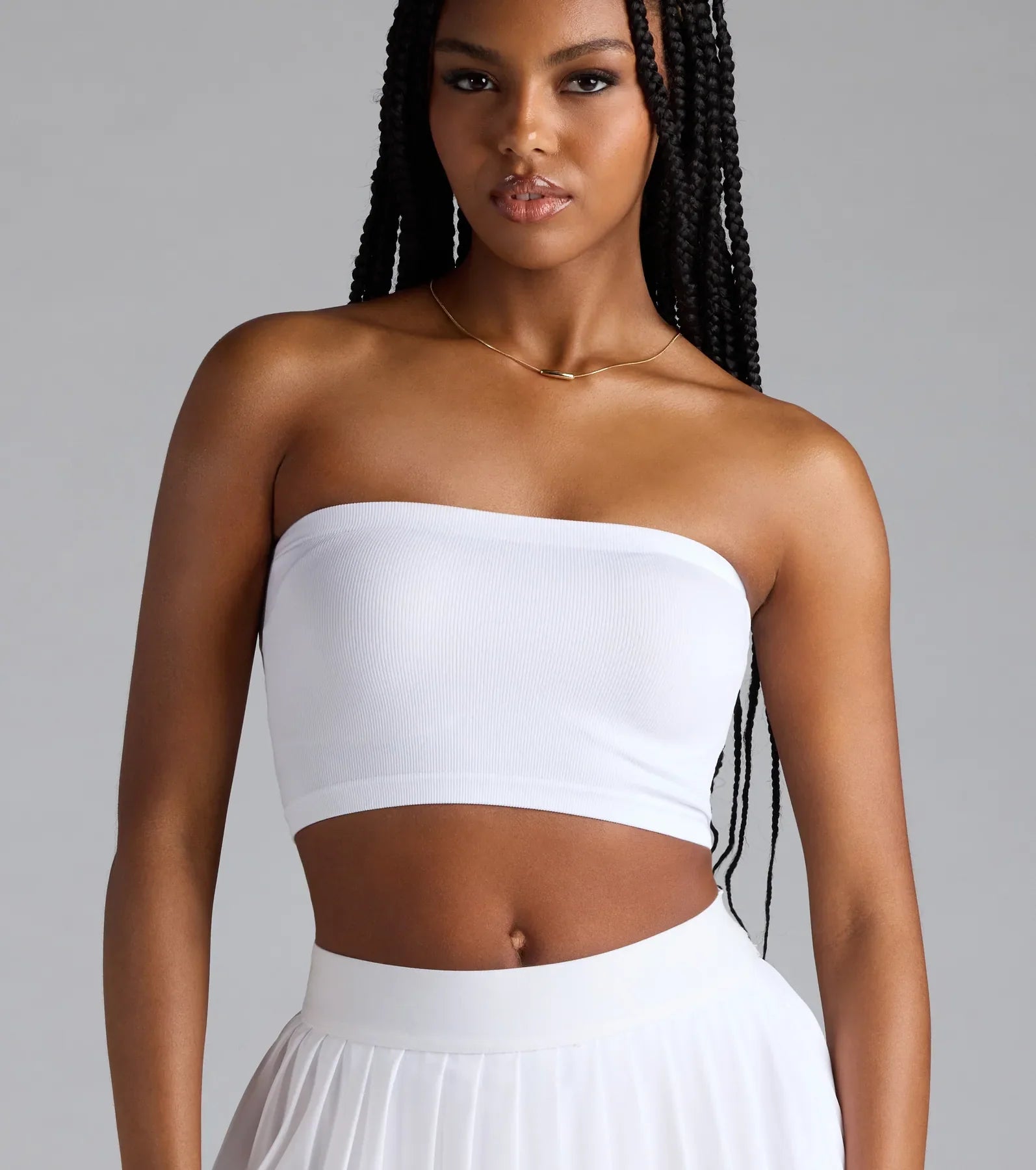 Major Fave Ribbed Knit Bandeau Top