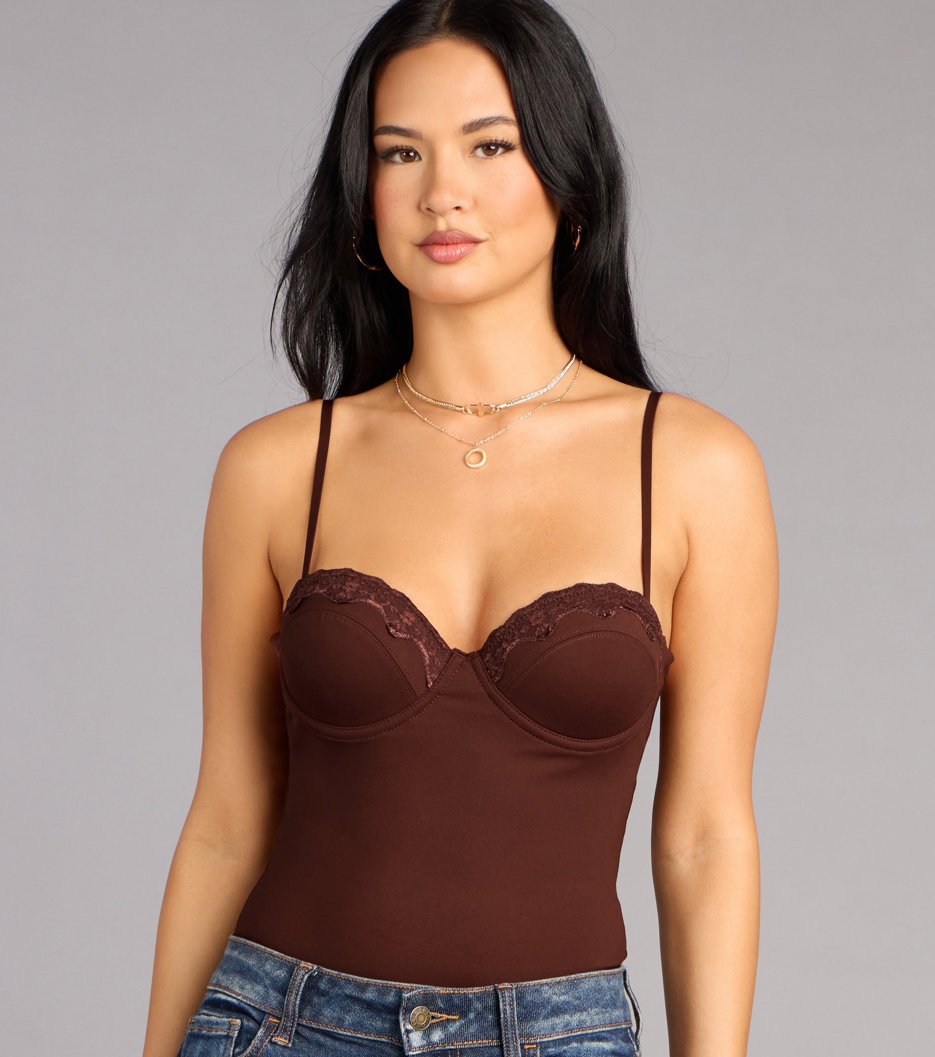 Undercover Chic Lace Trim Bodysuit
