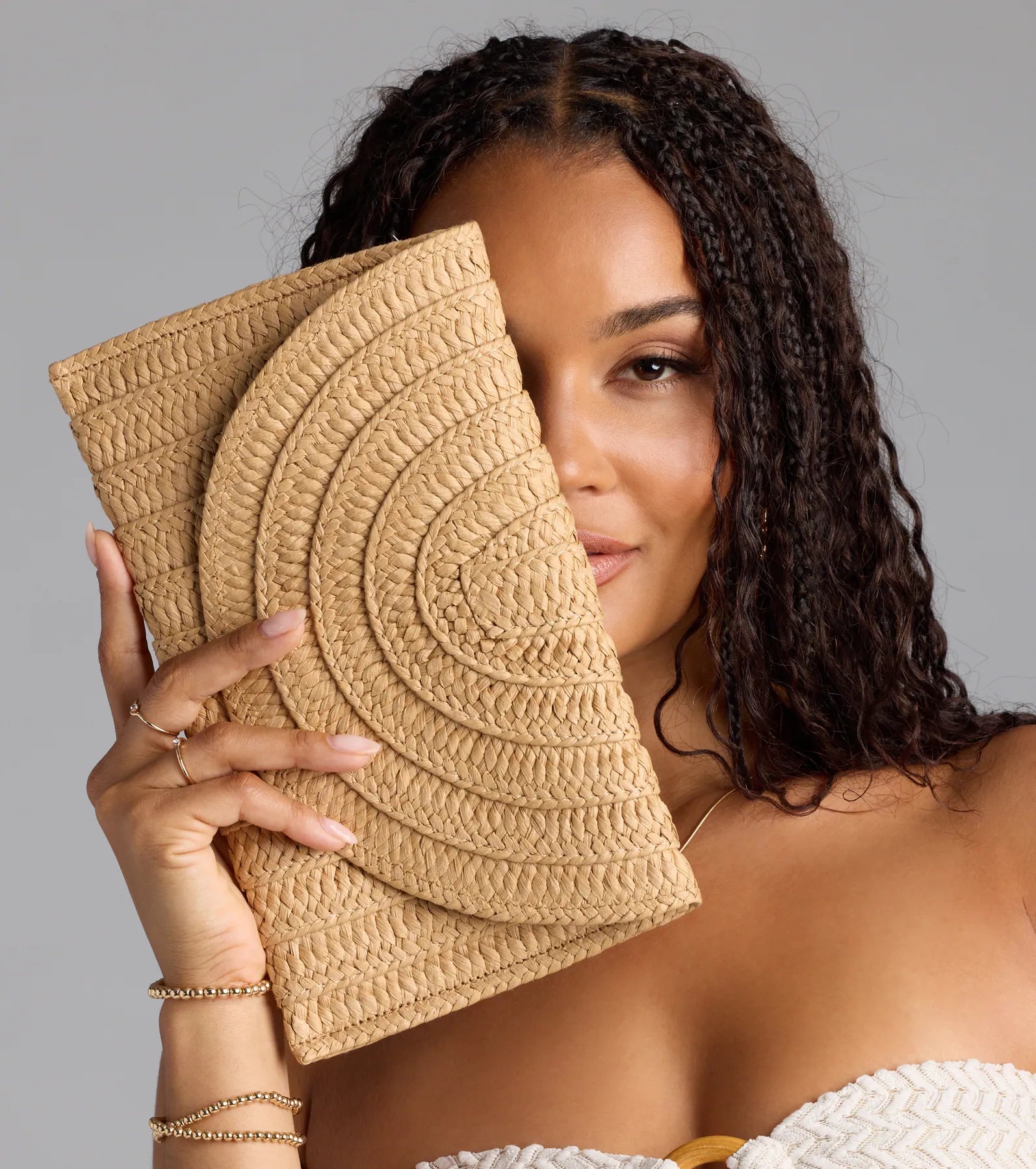 Palm Beach Straw Clutch