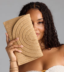 Palm Beach Straw Clutch