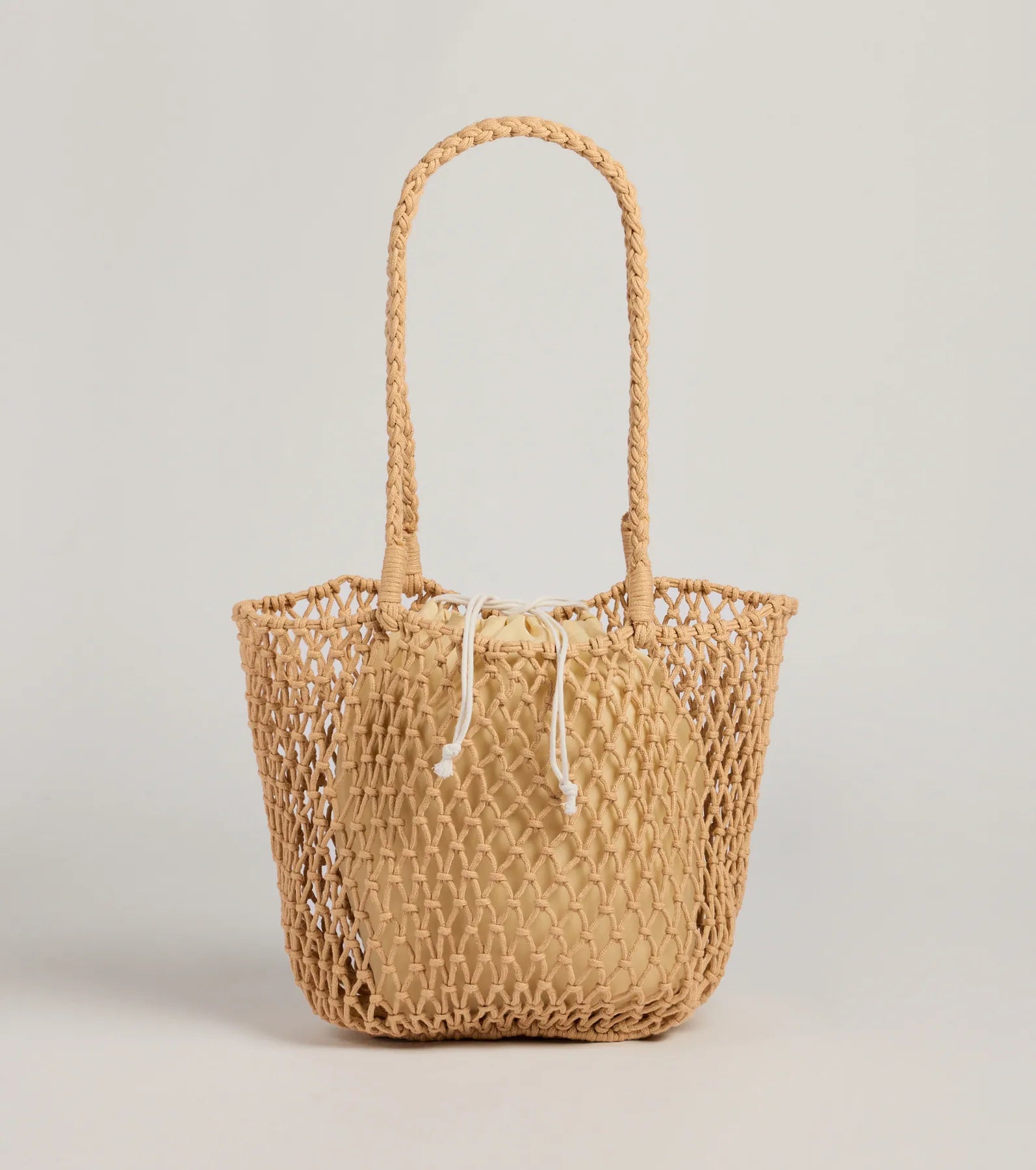 Casual Trendsetter Open Weave Tote Bag