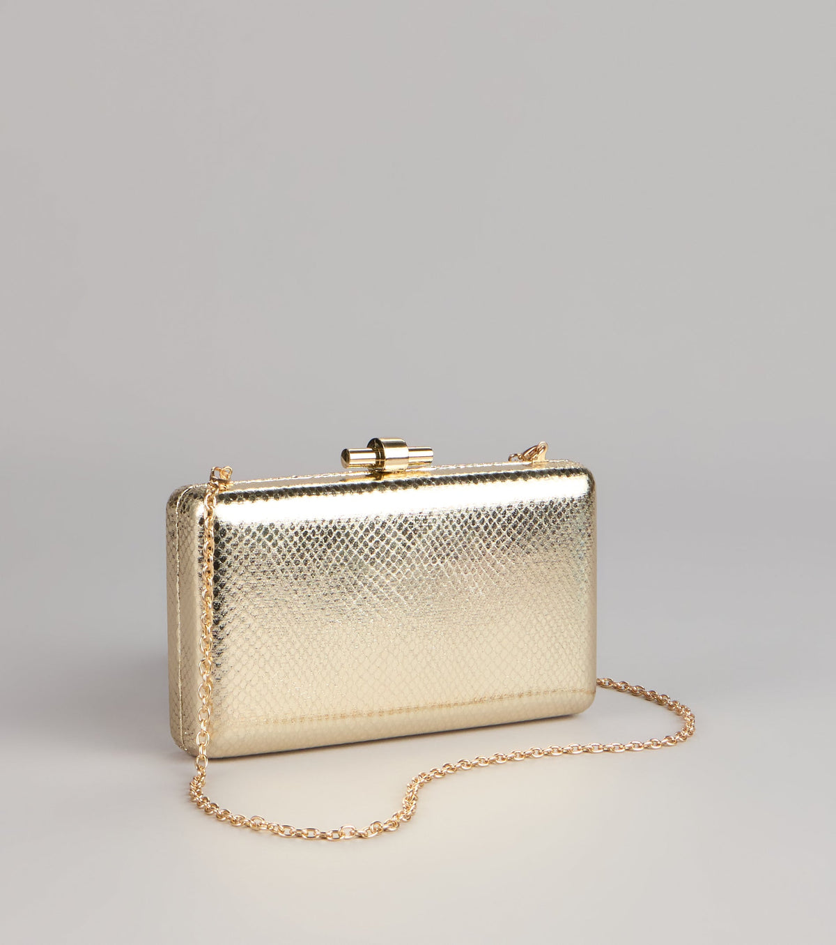 Chic Plus One Metallic Snake Clutch