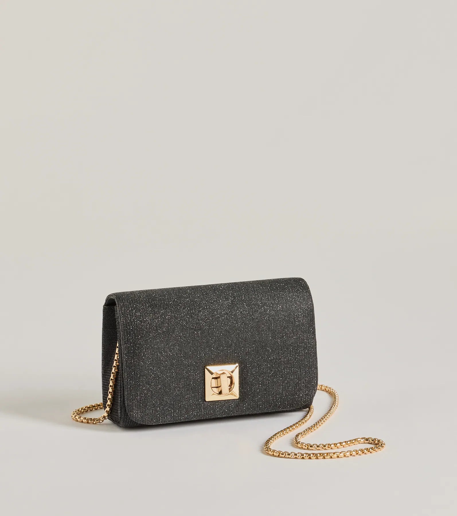 Here For The Party Metallic Crossbody Clutch