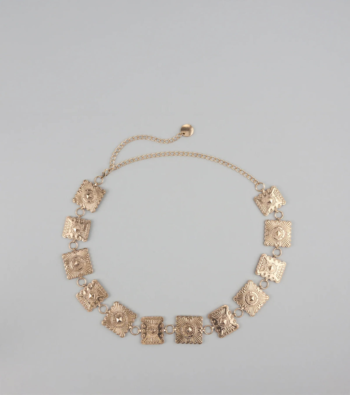 Stand Out At Sundown Concho Chain Belt