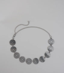 Moving Freely Medallion Chain Belt