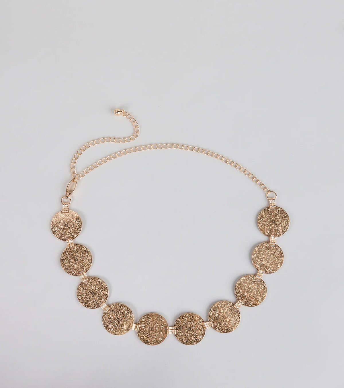Moving Freely Medallion Chain Belt
