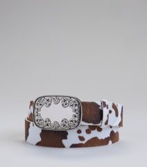 Moo Mood Cow Print Belt