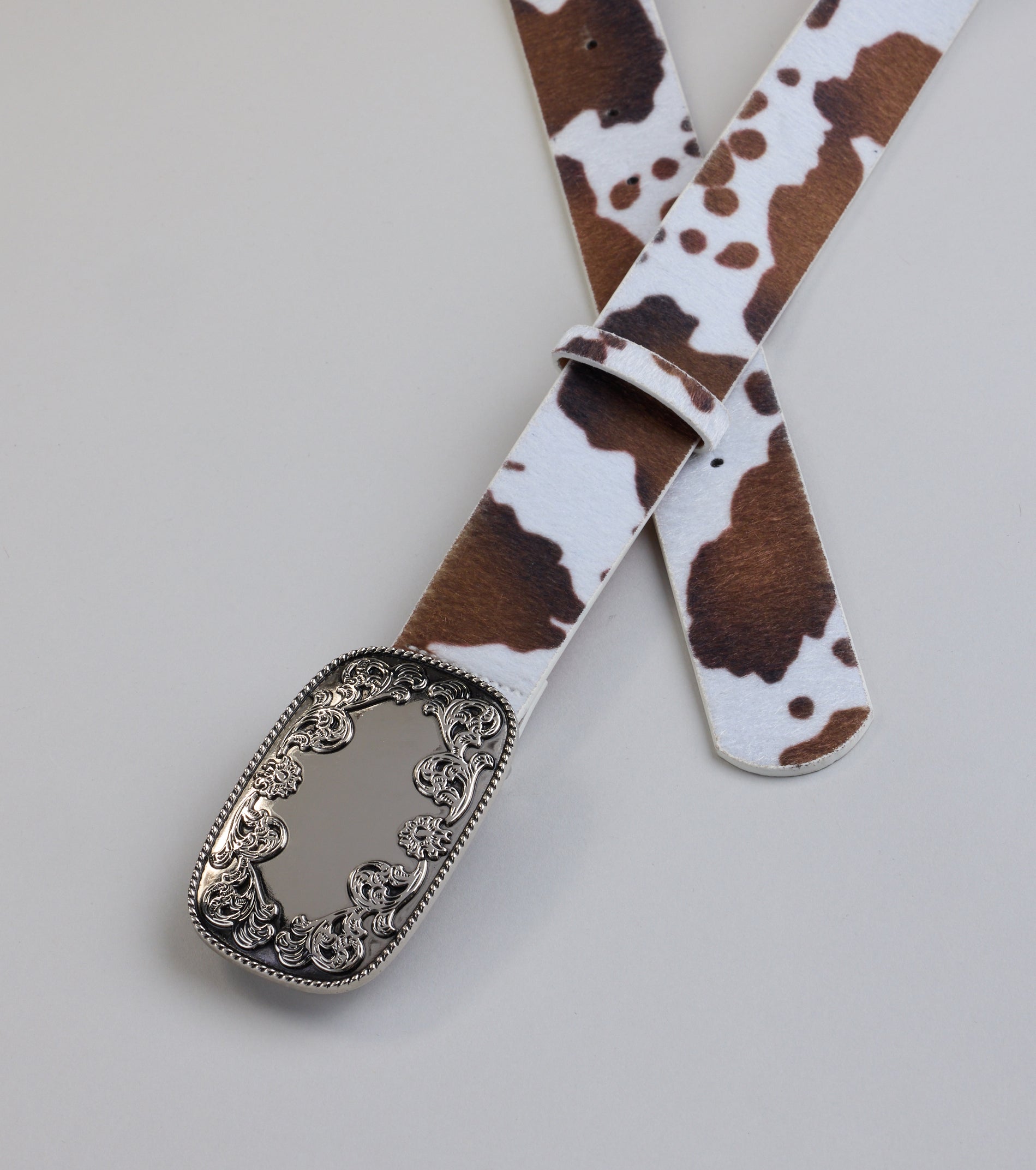 Moo Mood Cow Print Belt