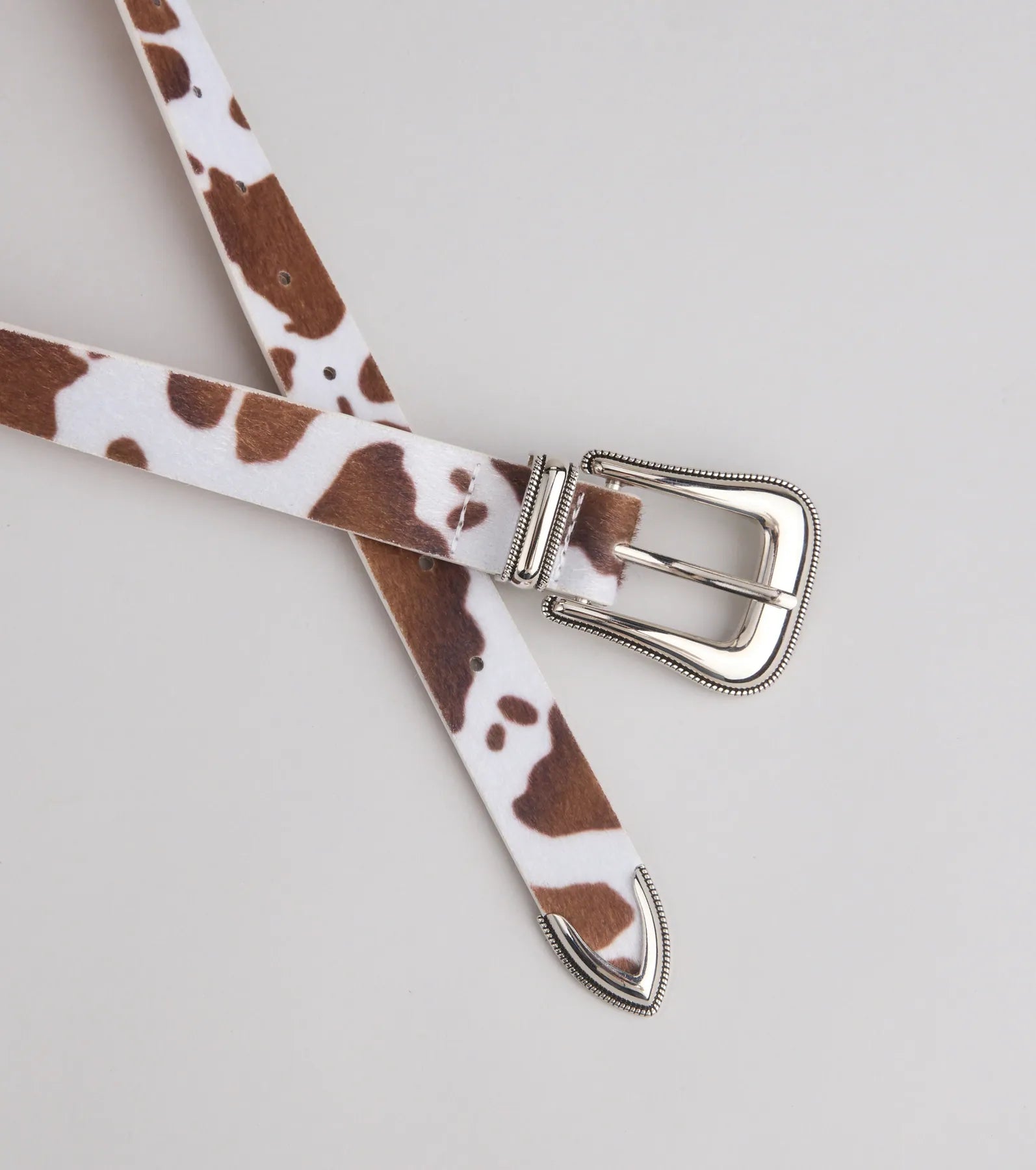 Rodeo Time Cow Print Belt