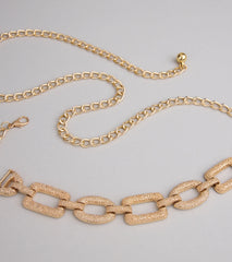 Charming Ways Textured Chain Belt