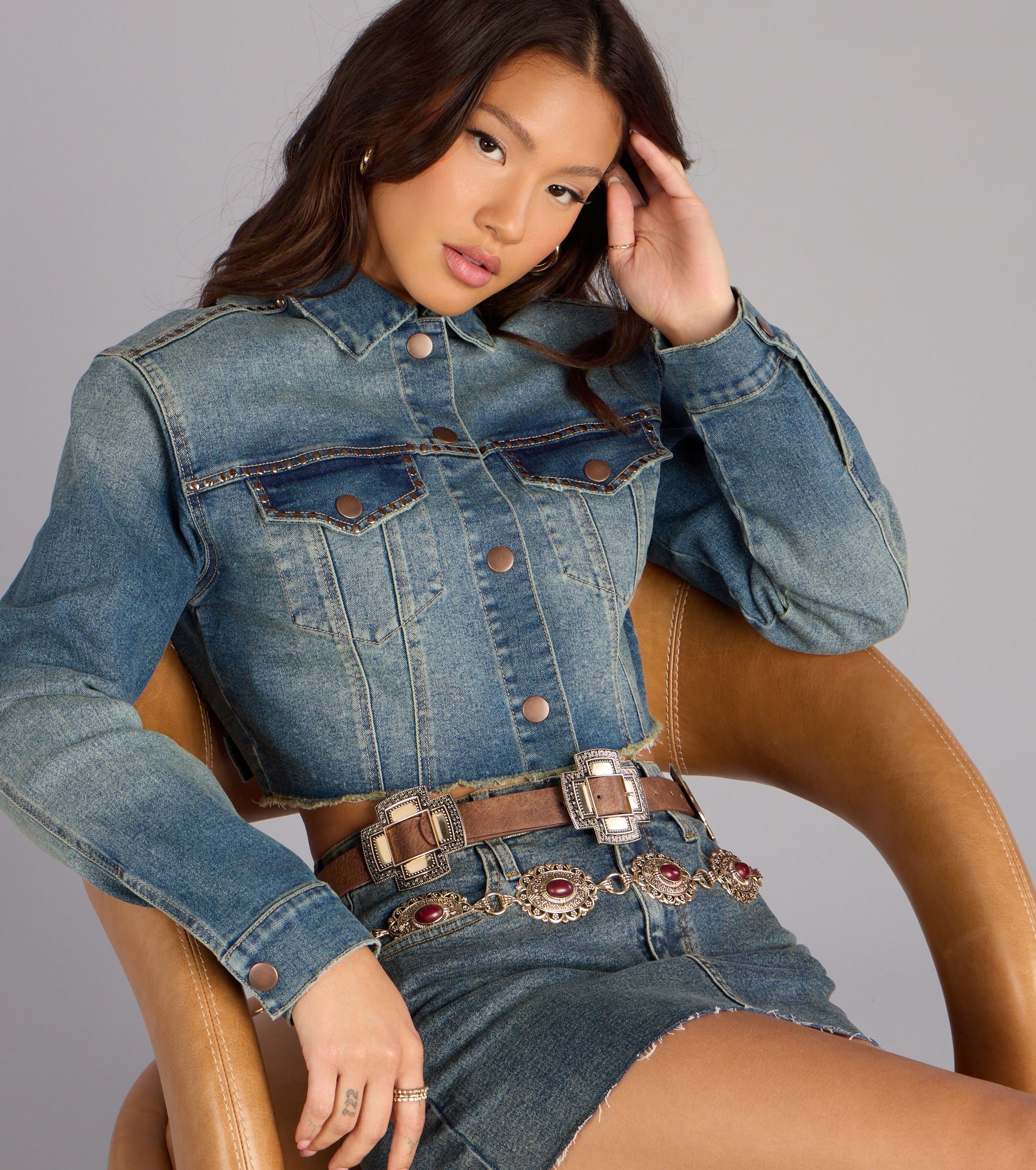 Southern Wind Statement Concho Chain Belt