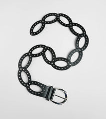 Edgy Approach Studded Oval Belt
