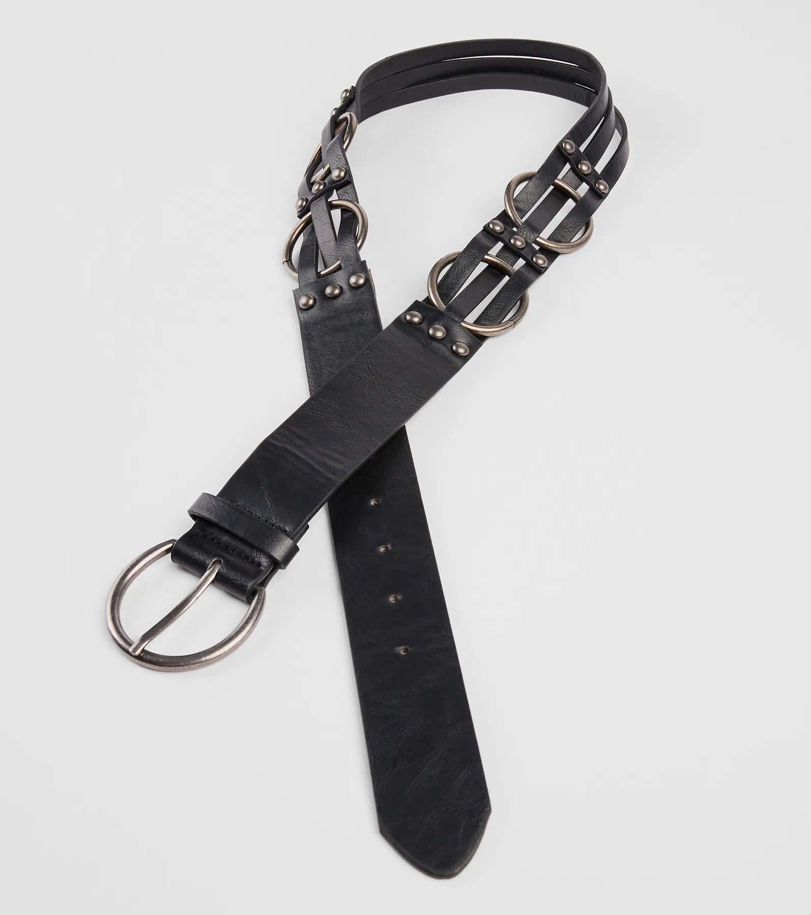 Elevated Trend O-Ring Faux Leather Belt