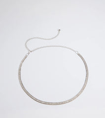Main Attraction Rhinestone Chain Belt