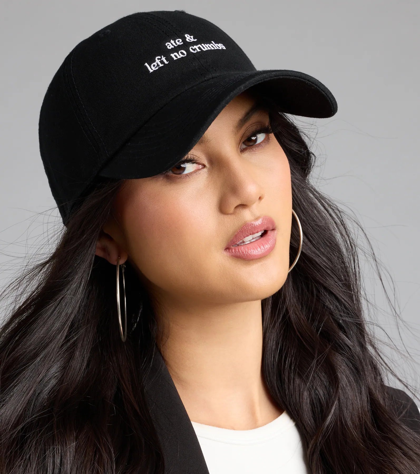 Ate & Left No Crumbs Embroidered Baseball Cap