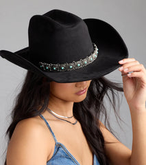 Western Babe Faux Suede Cowboy Hat