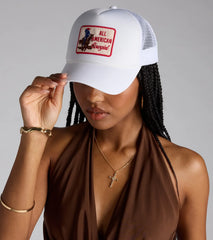 All American Cowgirl Snap Back Trucker Hat