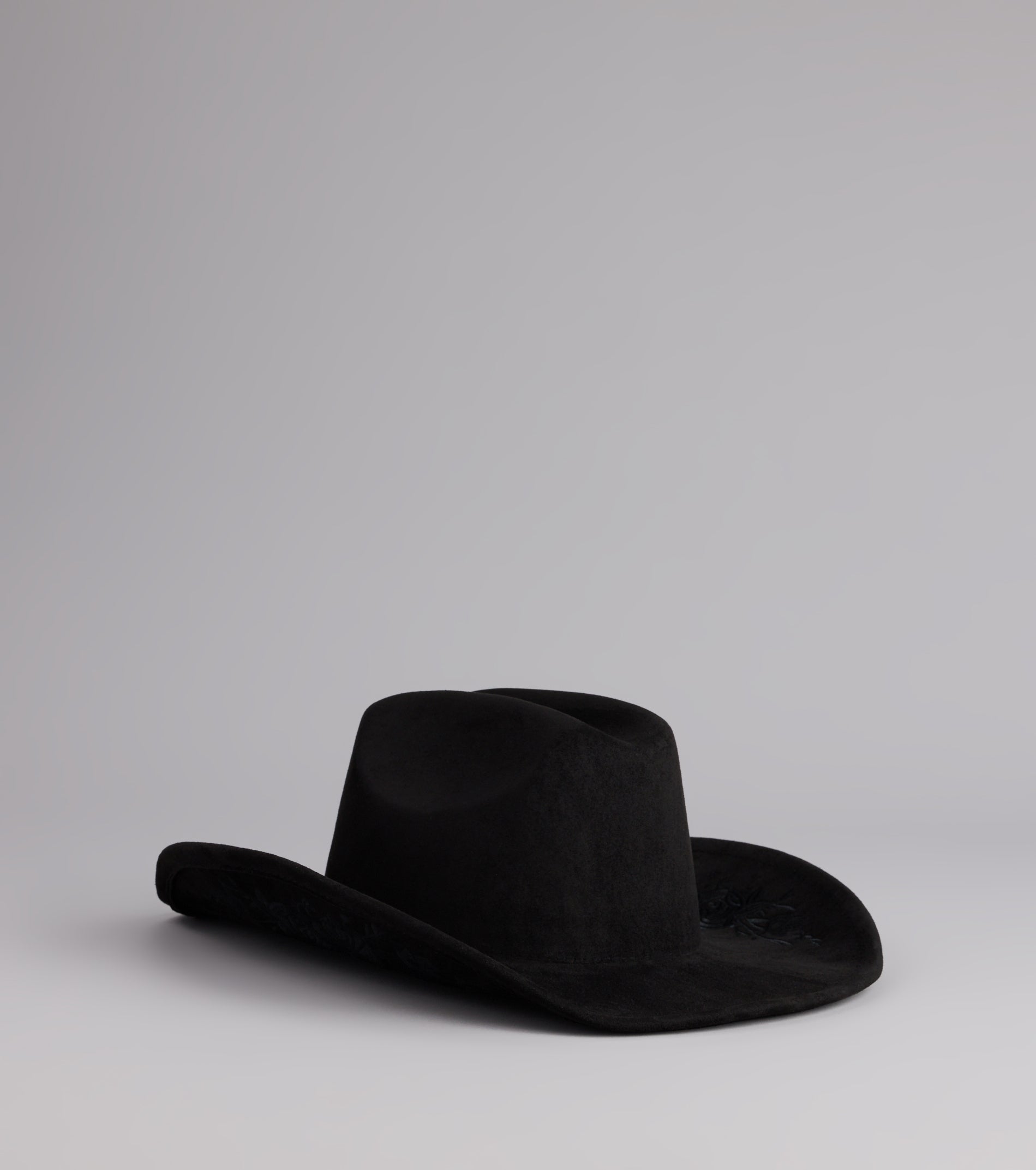 Western Blooms Embroidered Rose Cowboy Hat