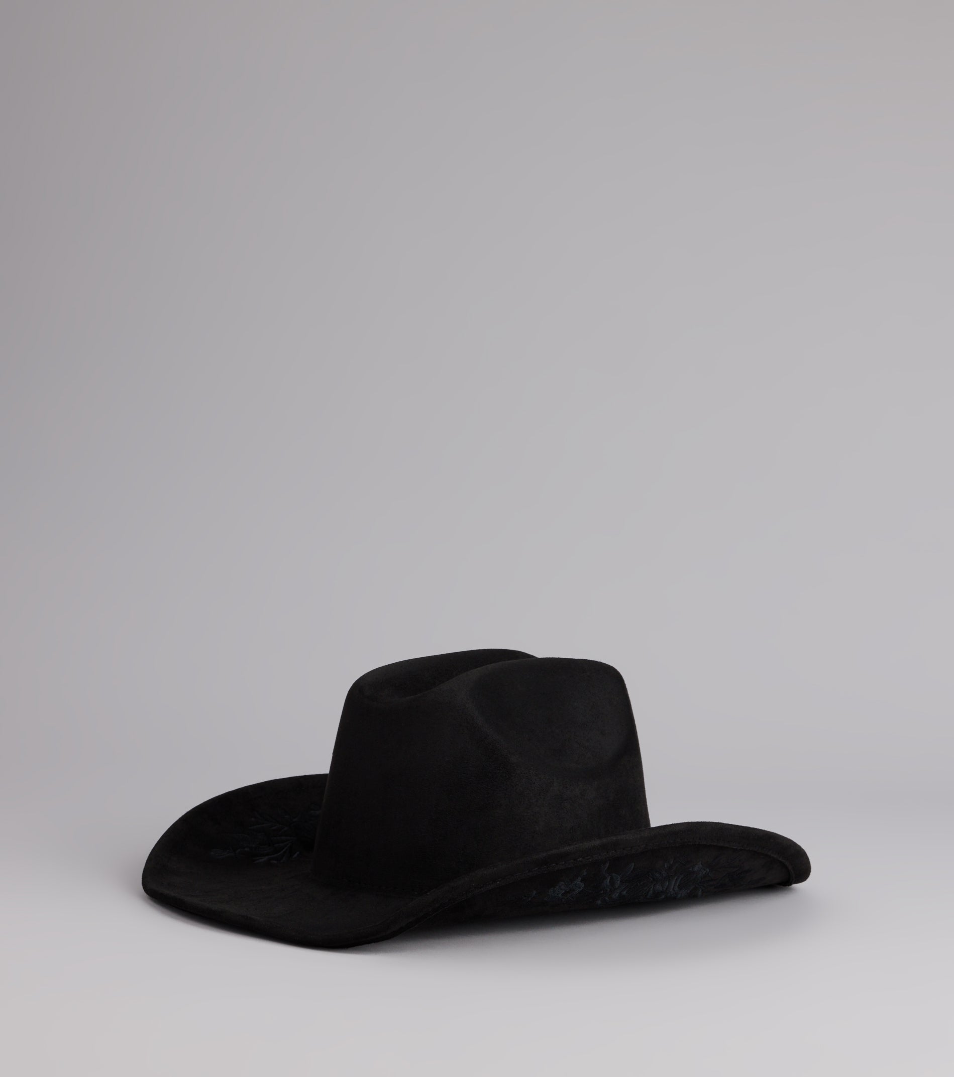 Western Blooms Embroidered Rose Cowboy Hat