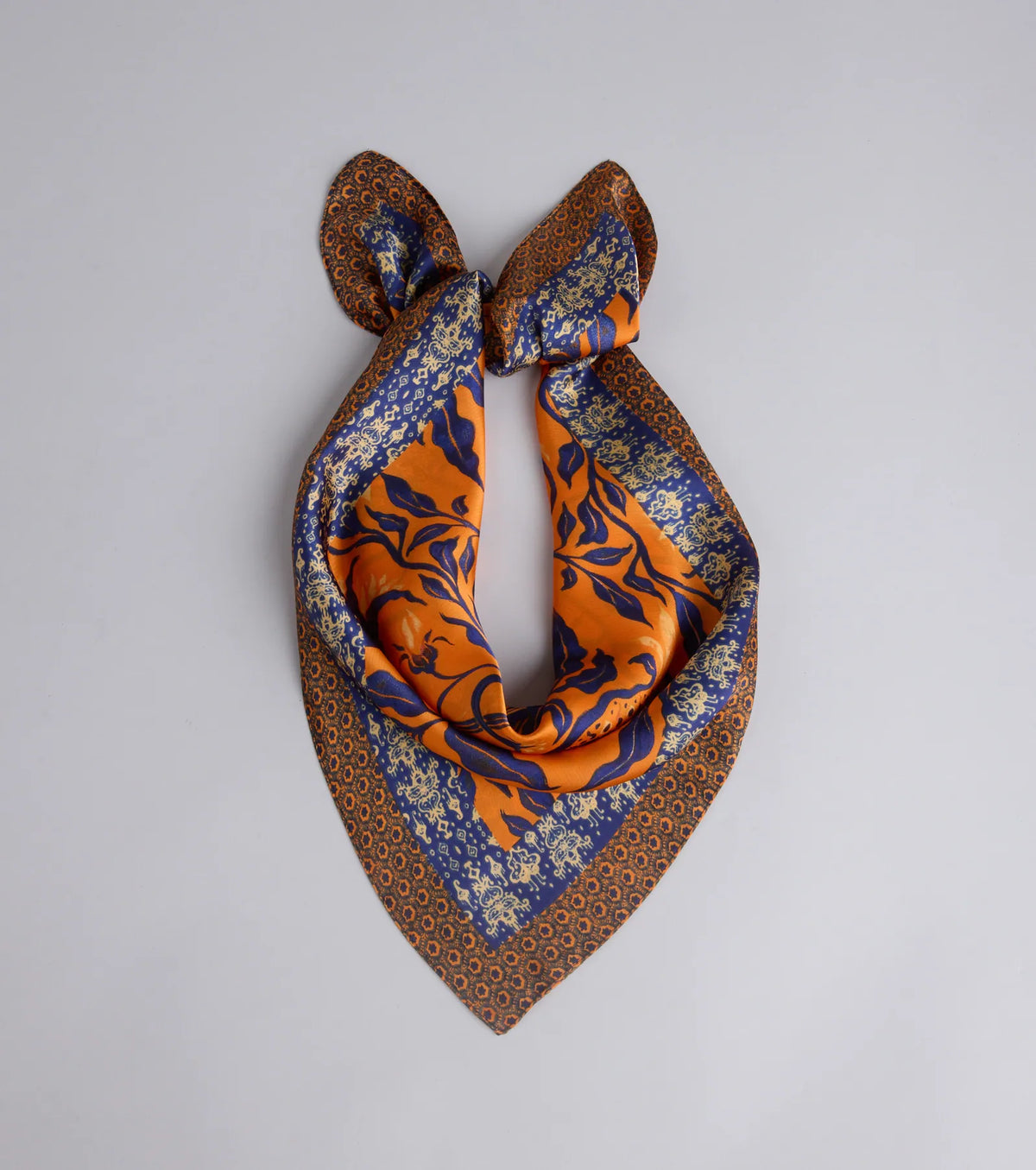 Boho Chic Floral Satin Scarf