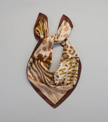 Vacay Bound Animal Print Satin Scarf