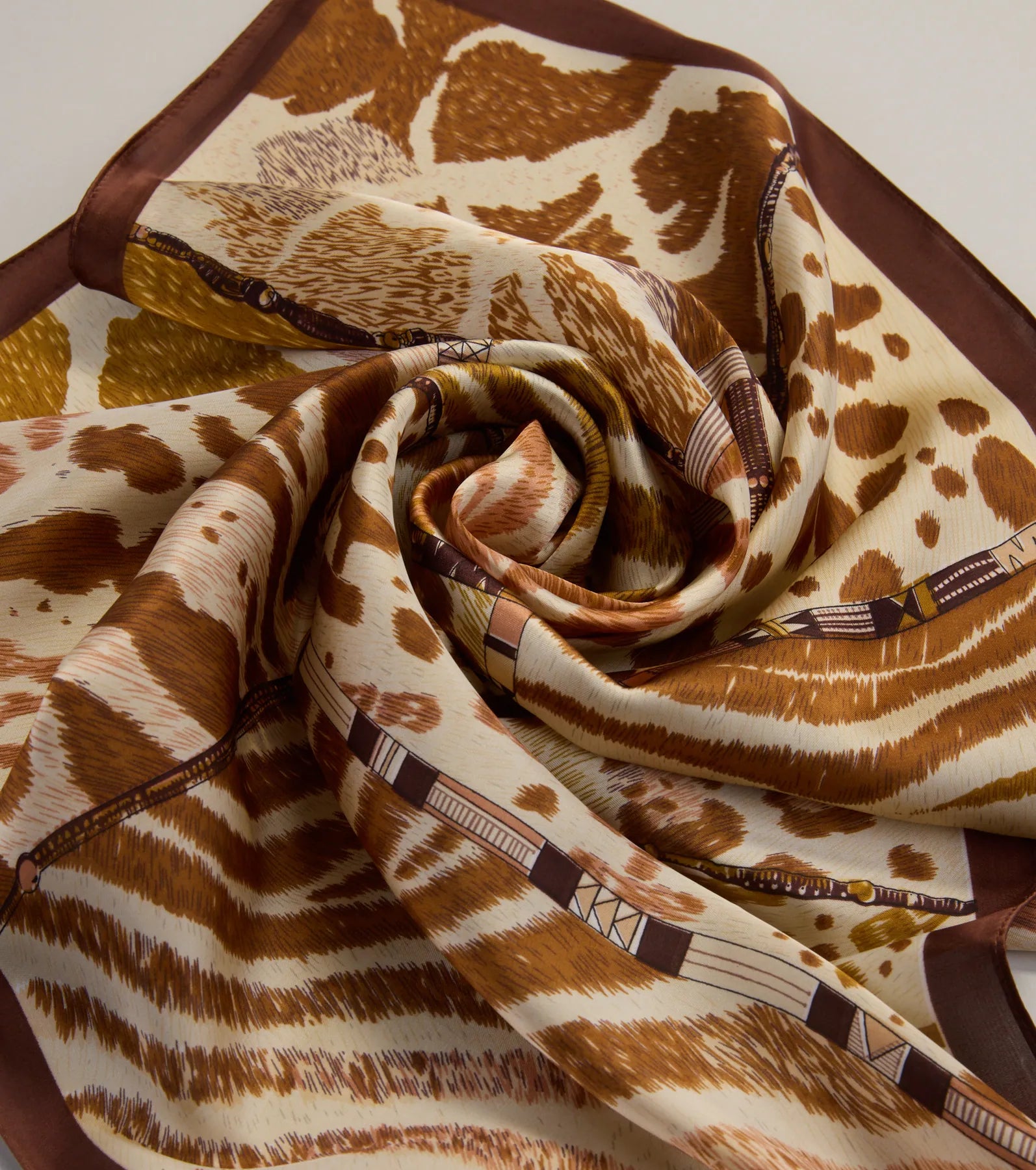 Vacay Bound Animal Print Satin Scarf