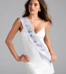 Birthday Babe Metallic Satin Sash