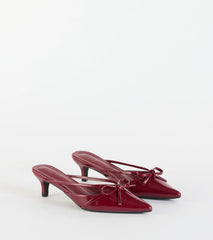 Sweetest Thing Bow Kitten Heel Mules