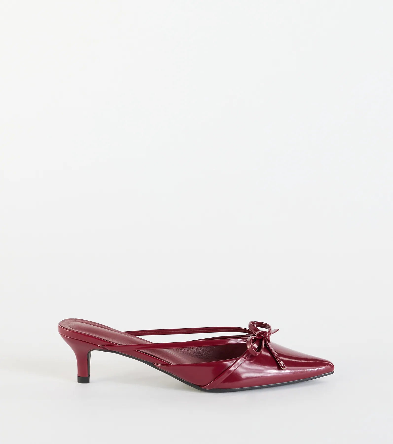 Sweetest Thing Bow Kitten Heel Mules