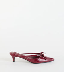 Sweetest Thing Bow Kitten Heel Mules