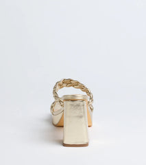 Social Season Braided Strap Mules