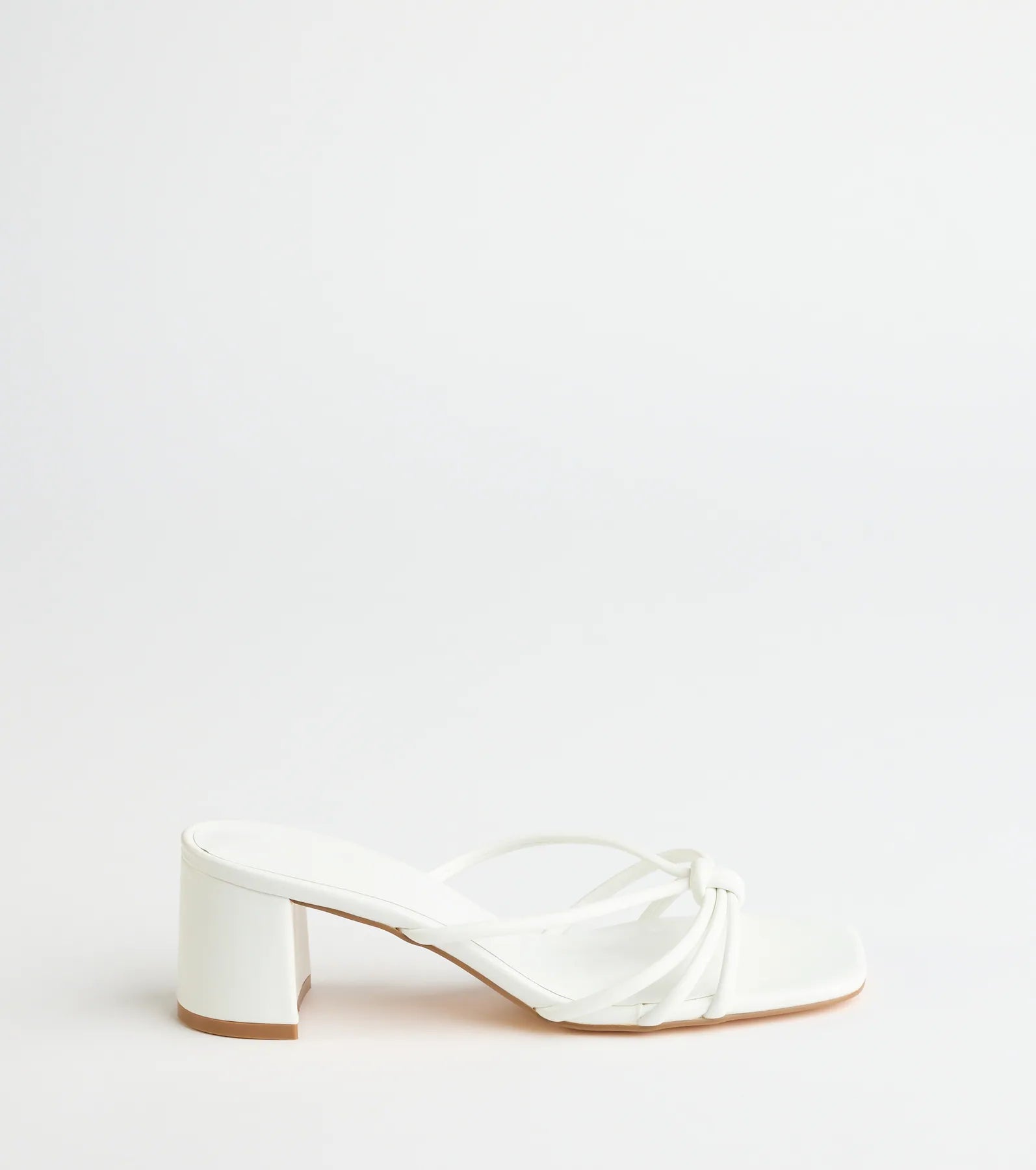 Sleek Staple Strappy Square Toe Mules