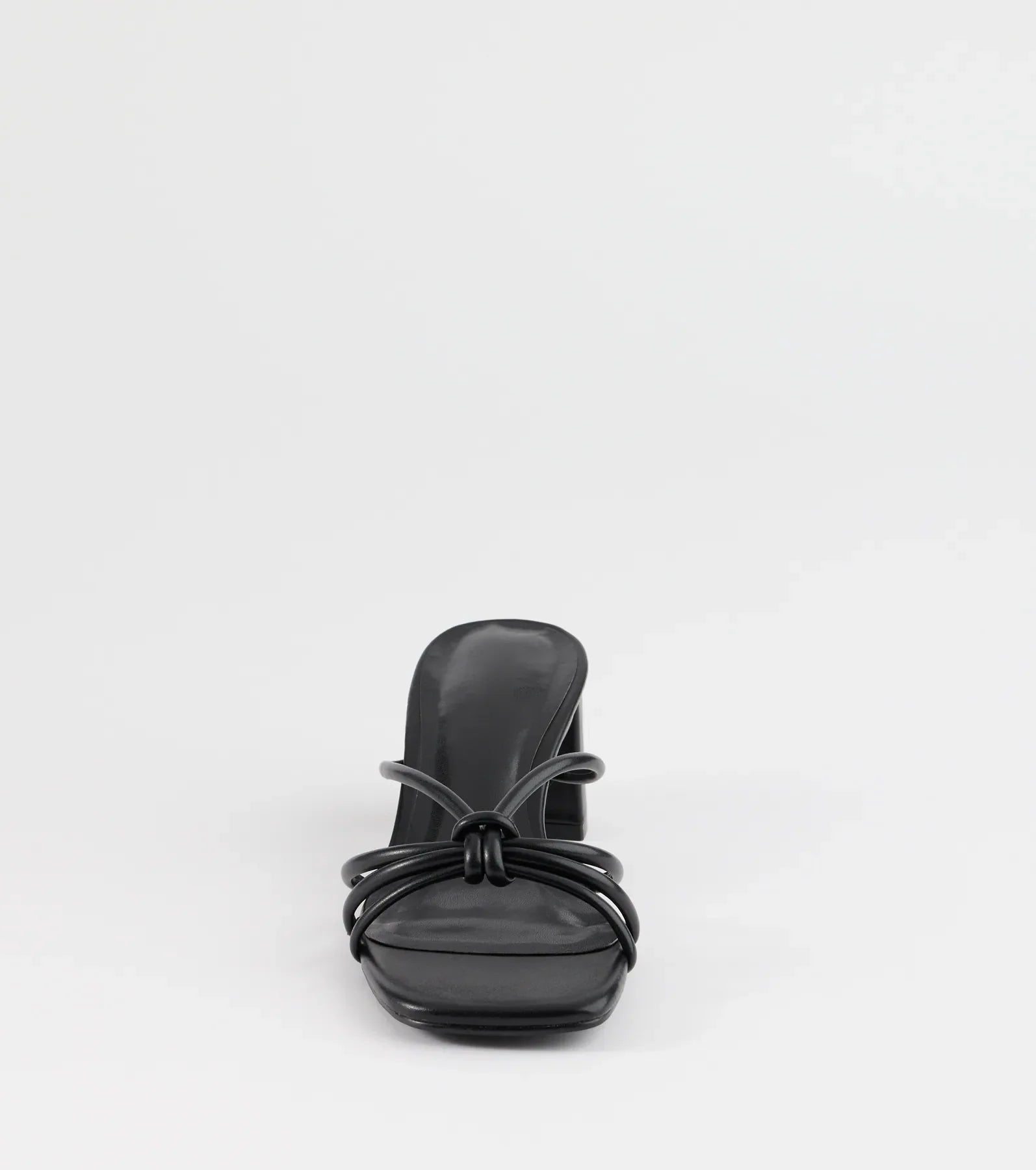 Sleek Staple Strappy Square Toe Mules