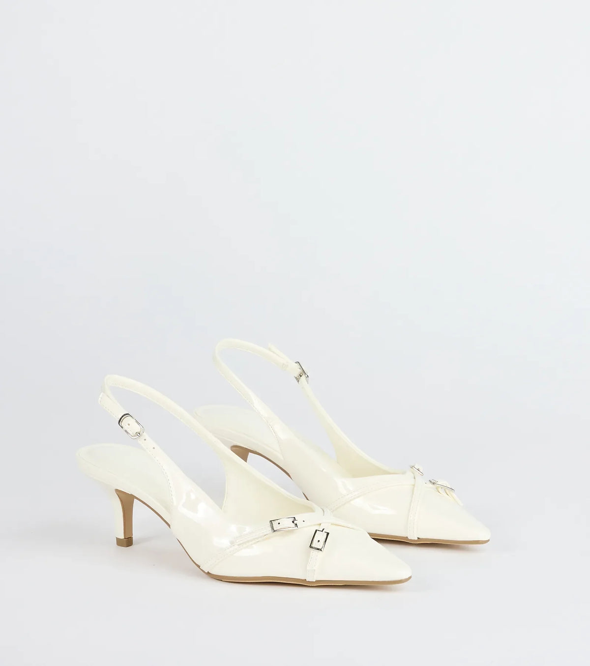 Chic Buckle Strap Sling-Back Stiletto Pumps