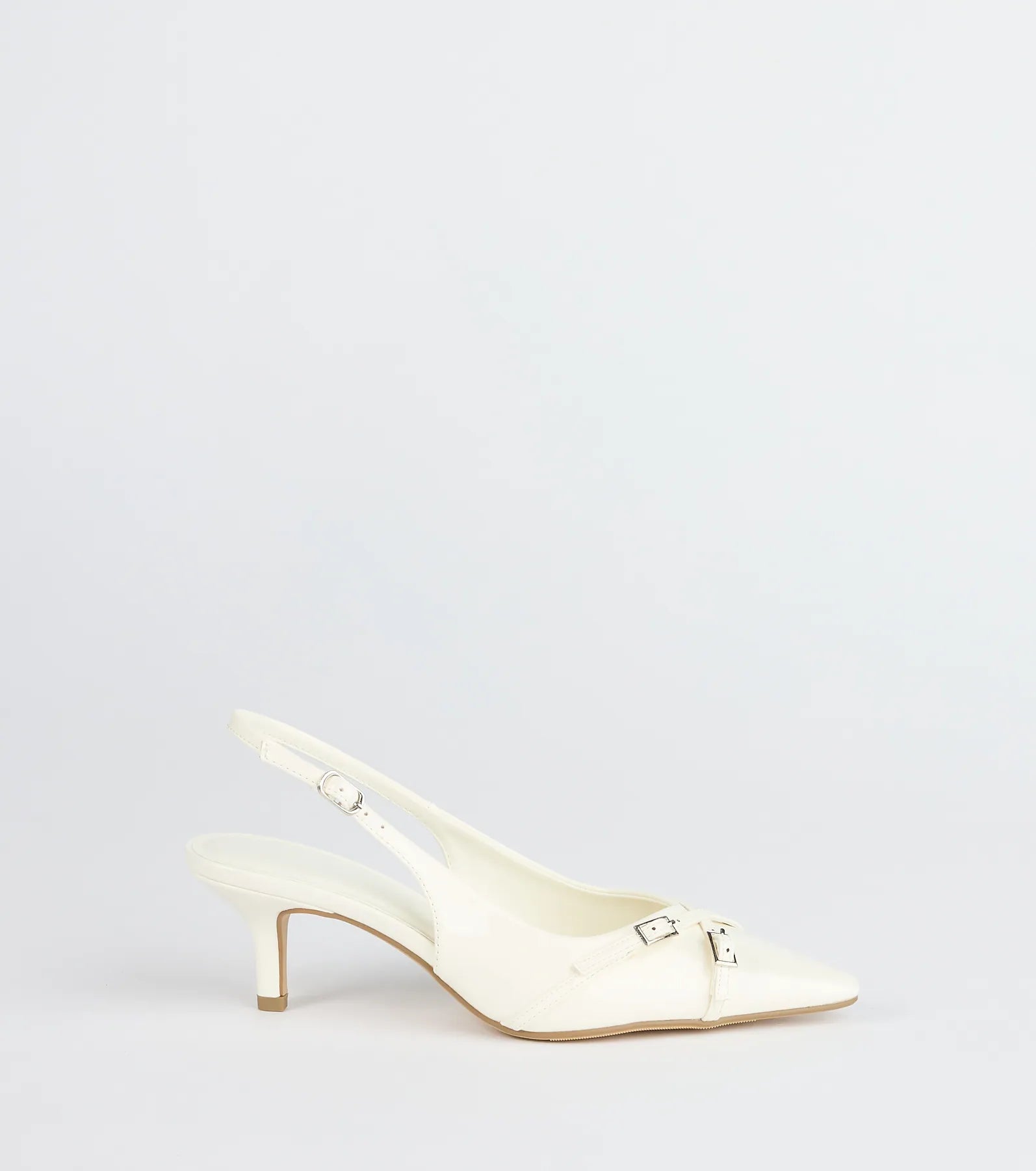 Chic Buckle Strap Sling-Back Stiletto Pumps