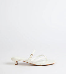 Chic Trend Thong Strap Kitten Heel Mules