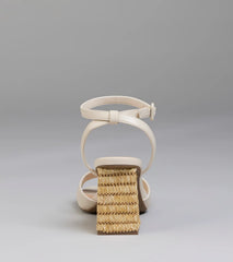 Sweeten Up Straw Block Heels