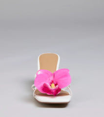 Beauty In The Tropics Flower Strappy Mules
