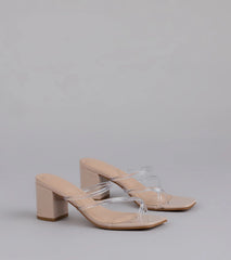 Low-Key Chic Clear Strappy Mules